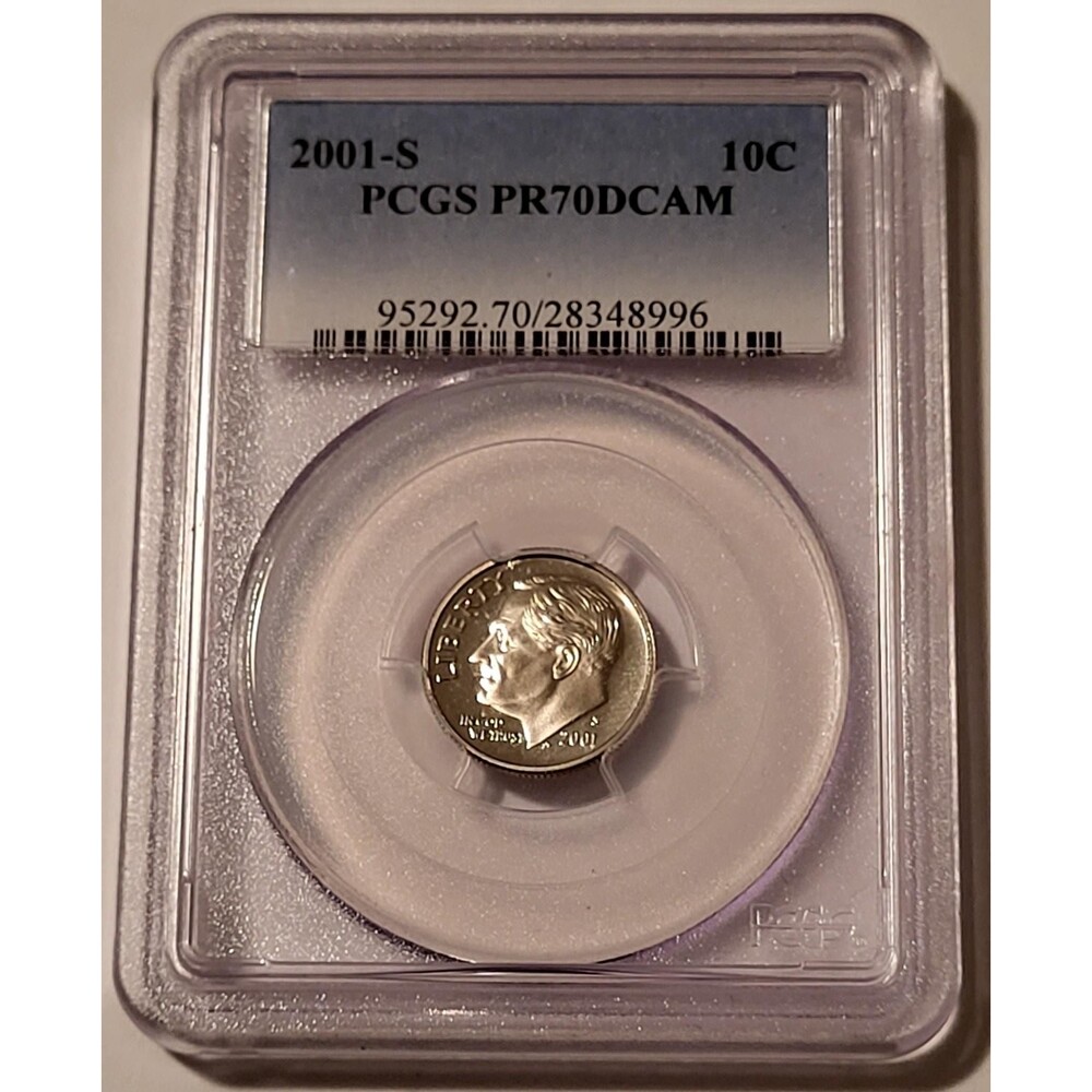 2001 S Clad Roosevelt Dime Proof PR70 DCAM PCGS